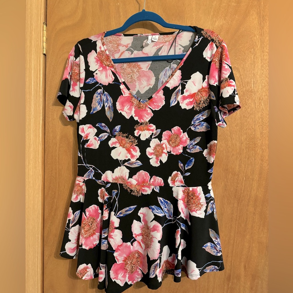 Floral Peplum Top